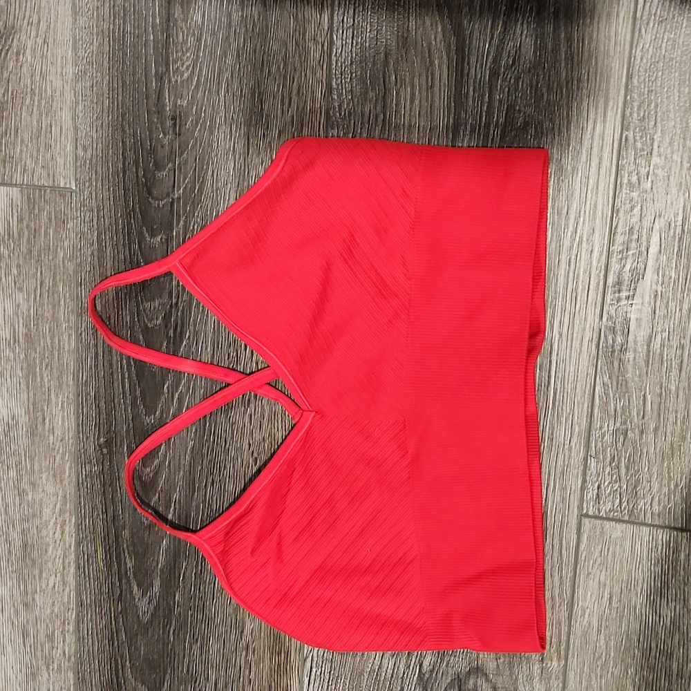 Red athletic bra/top
